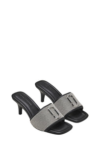 Escarpins Rhinestone J Marc 63 en cuir - Black & Crystal