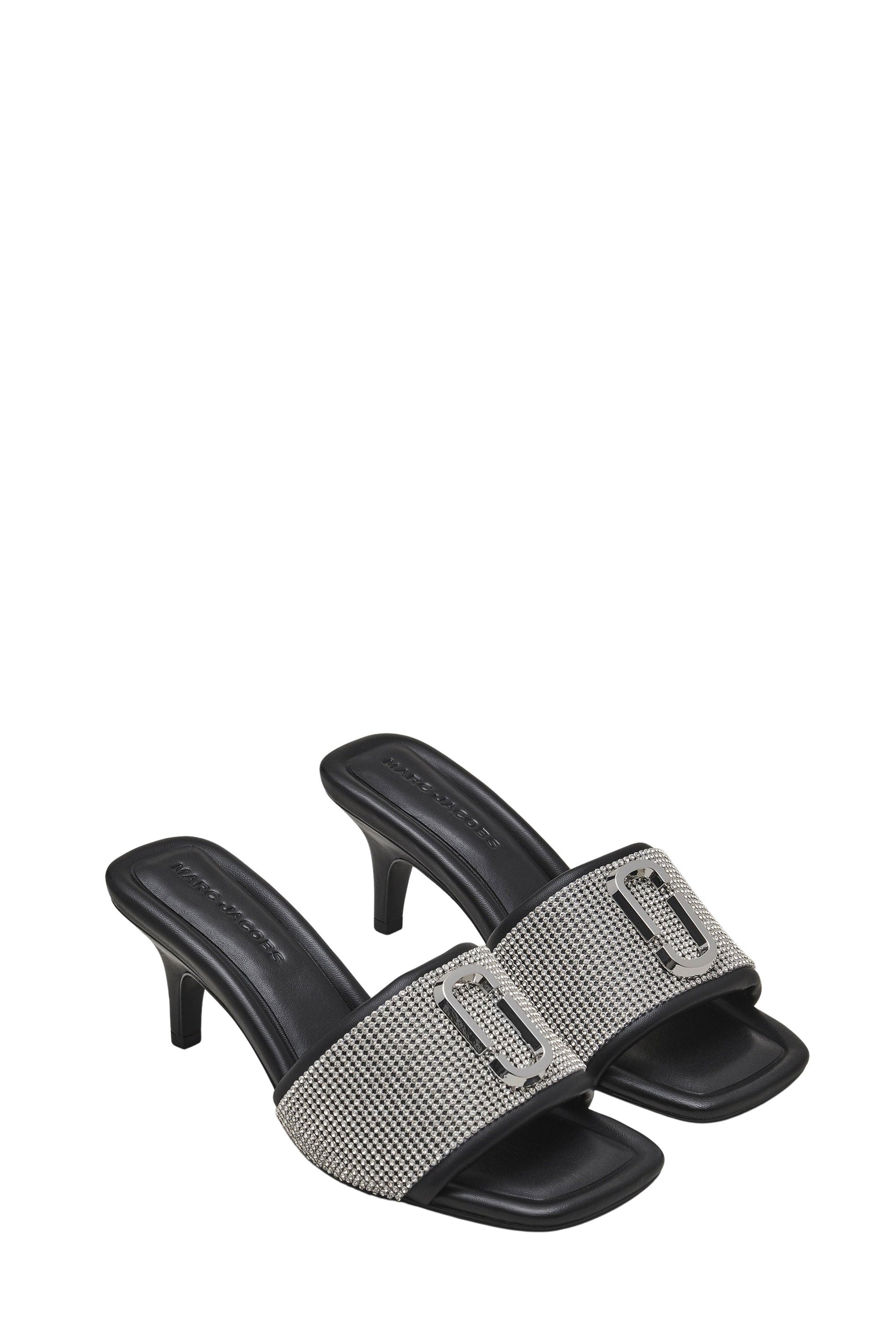 Escarpins Rhinestone J Marc 63 en cuir - Black & Crystal