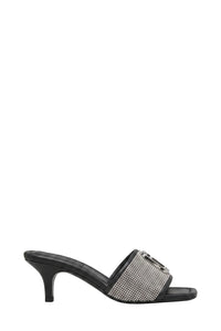 Escarpins Rhinestone J Marc 63 en cuir - Black & Crystal