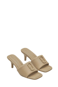 Mules à talons The J Marc en cuir - Camel
