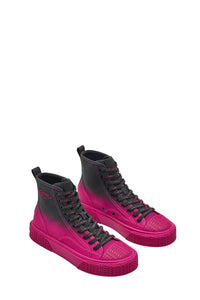 Baskets hautes à lacets - Black & Hot Pink