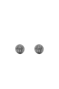 Boucles d'oreilles Ball chain Monogram - Light Antique Silver
