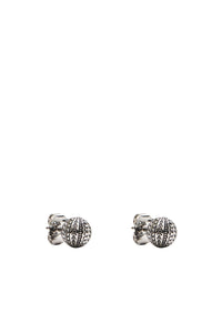 Boucles d'oreilles Ball chain Monogram - Light Antique Silver