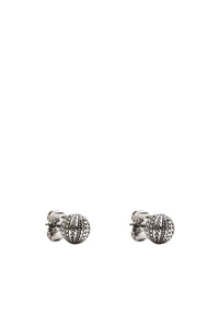 Boucles d'oreilles Ball chain Monogram - Light Antique Silver