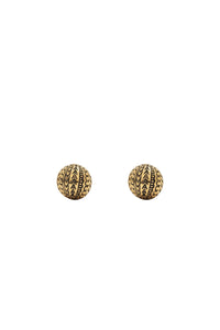 Boucles d'oreilles Ball chain Monogram - Light Antique Gold