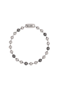 Collier Ball chain Monogramme en laiton - Light Antique Silver