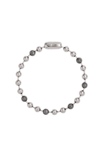 Collier Ball chain Monogramme en laiton - Light Antique Silver
