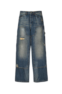 Pantalon large en denim - Grunge Indigo