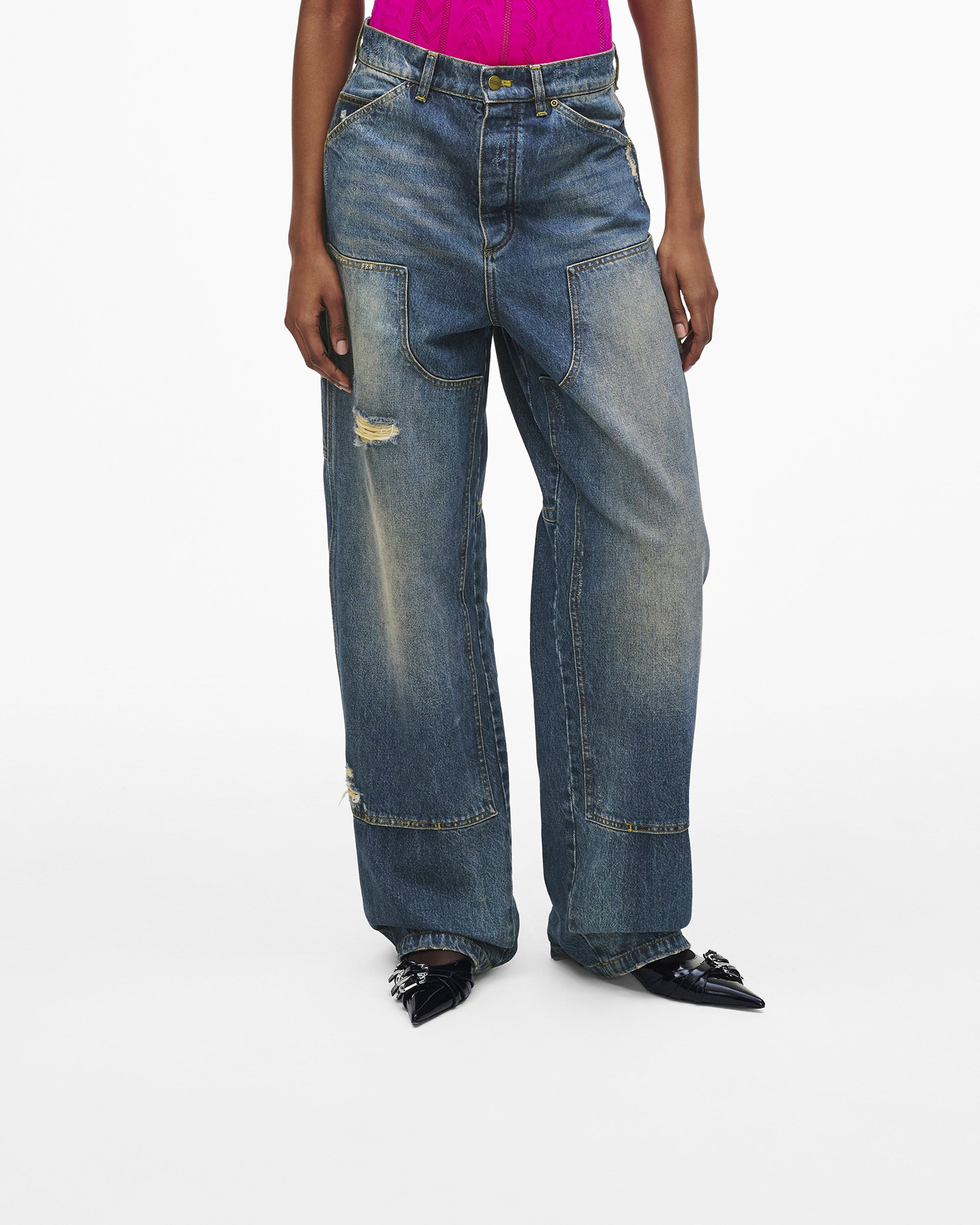 Pantalon large en denim - Grunge Indigo