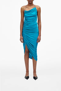 Robe fluide et drapée - Aqua