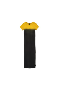 Robe T-Shirt Grunge Rétrécie Au Spray - Black & Citrine