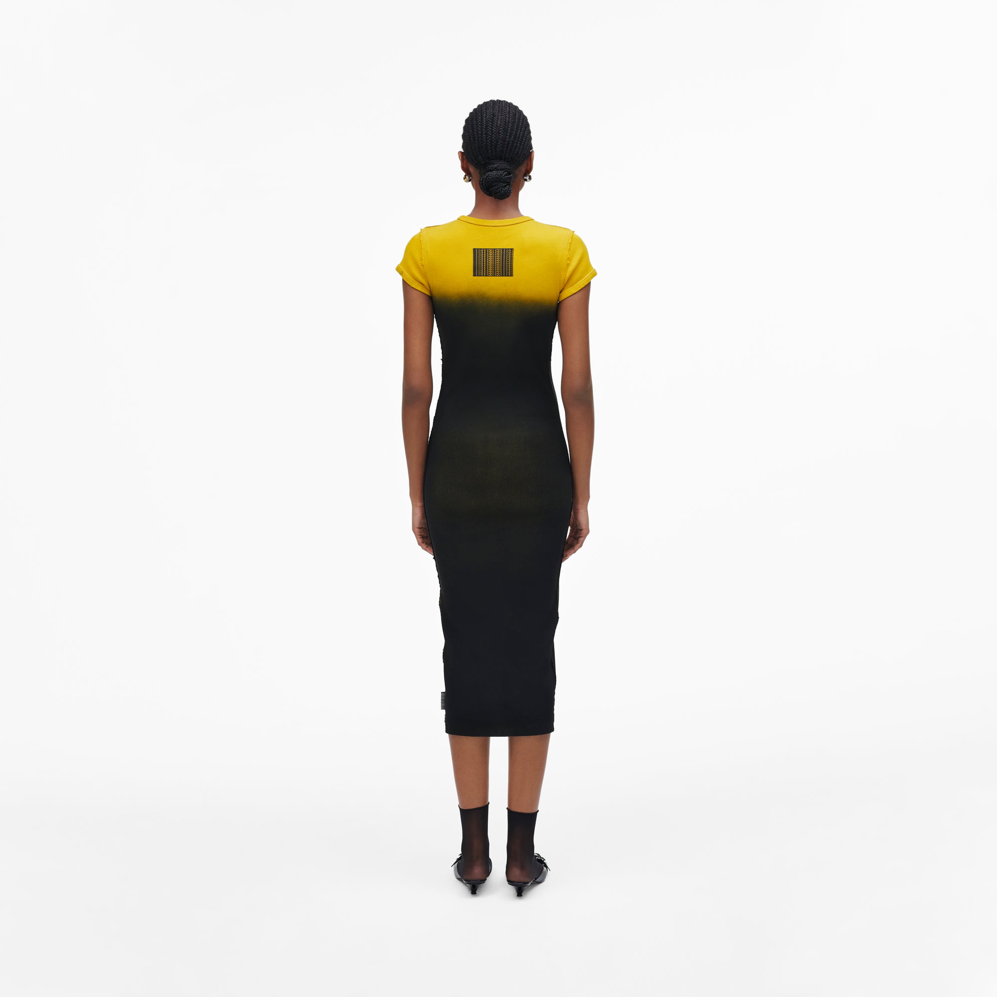 GRUNGE SPRAY SHRUNK TEE DRESS