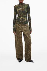 T-shirt à manches longues transparent camouflage - Camo Multicolor