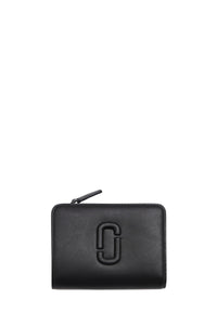 Portefeuille The Mini Compact en cuir - Black