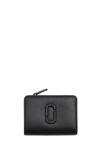 Portefeuille The Mini Compact en cuir - Black