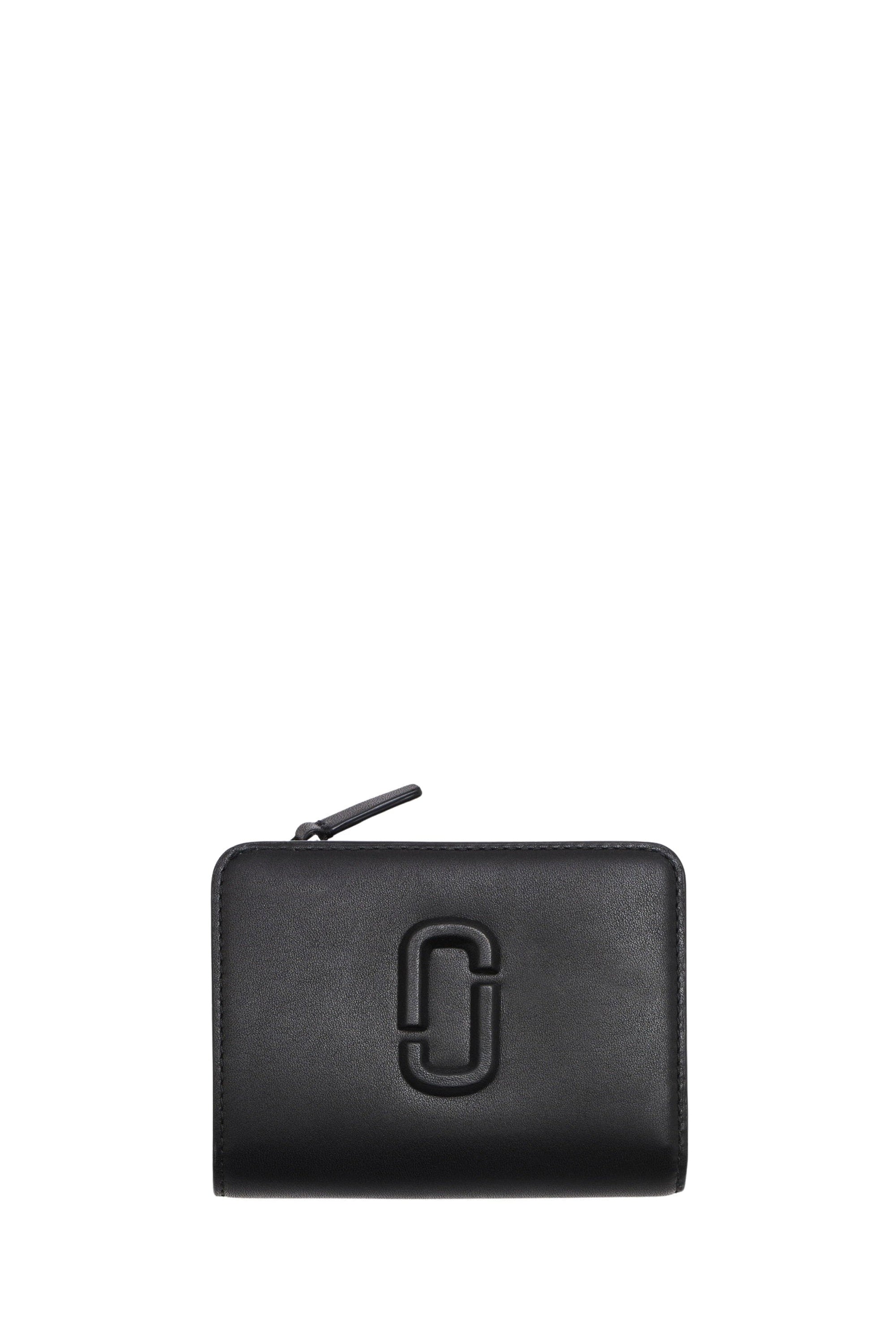 Portefeuille The Mini Compact en cuir - Black