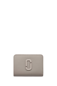 Portefeuille Compact en cuir - Cement