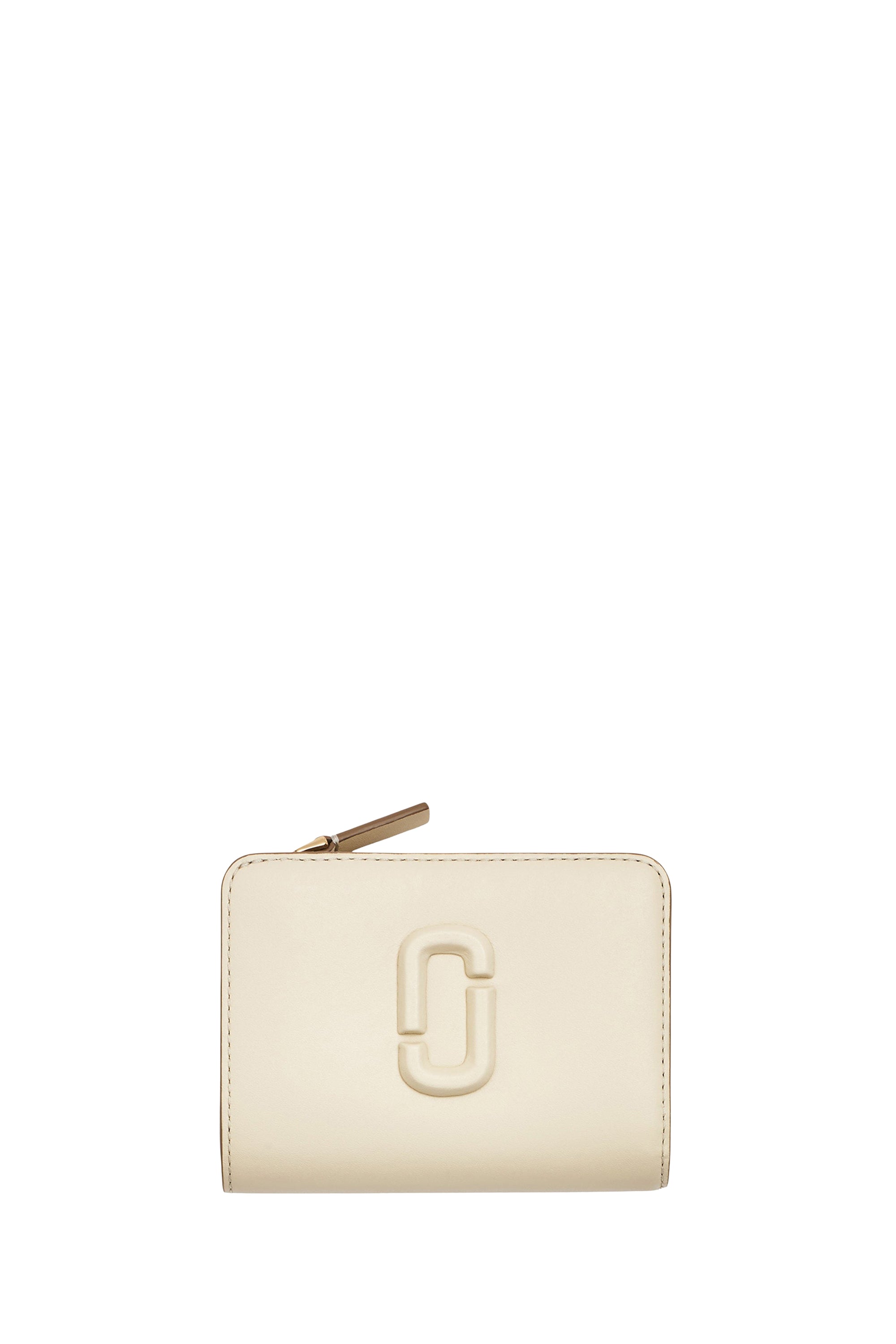 Portefeuille Compact en cuir - Cloud White