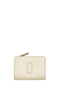 Portefeuille Compact en cuir - Cloud White