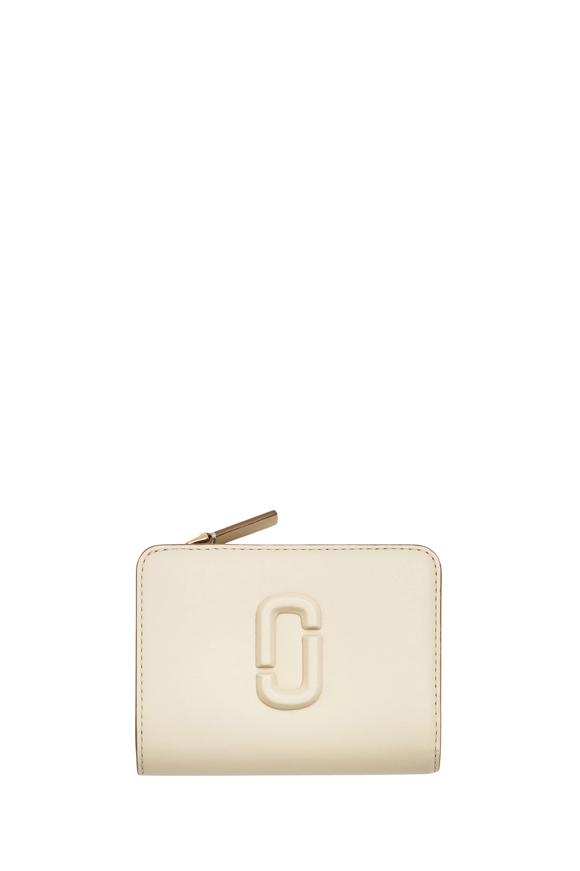 Portefeuille Compact en cuir - Cloud White