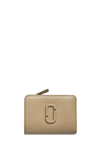 Portefeuille Compact en cuir - Camel