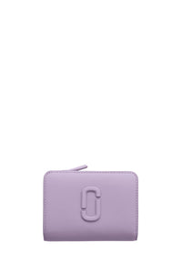 Compact leather wallet - Lilac