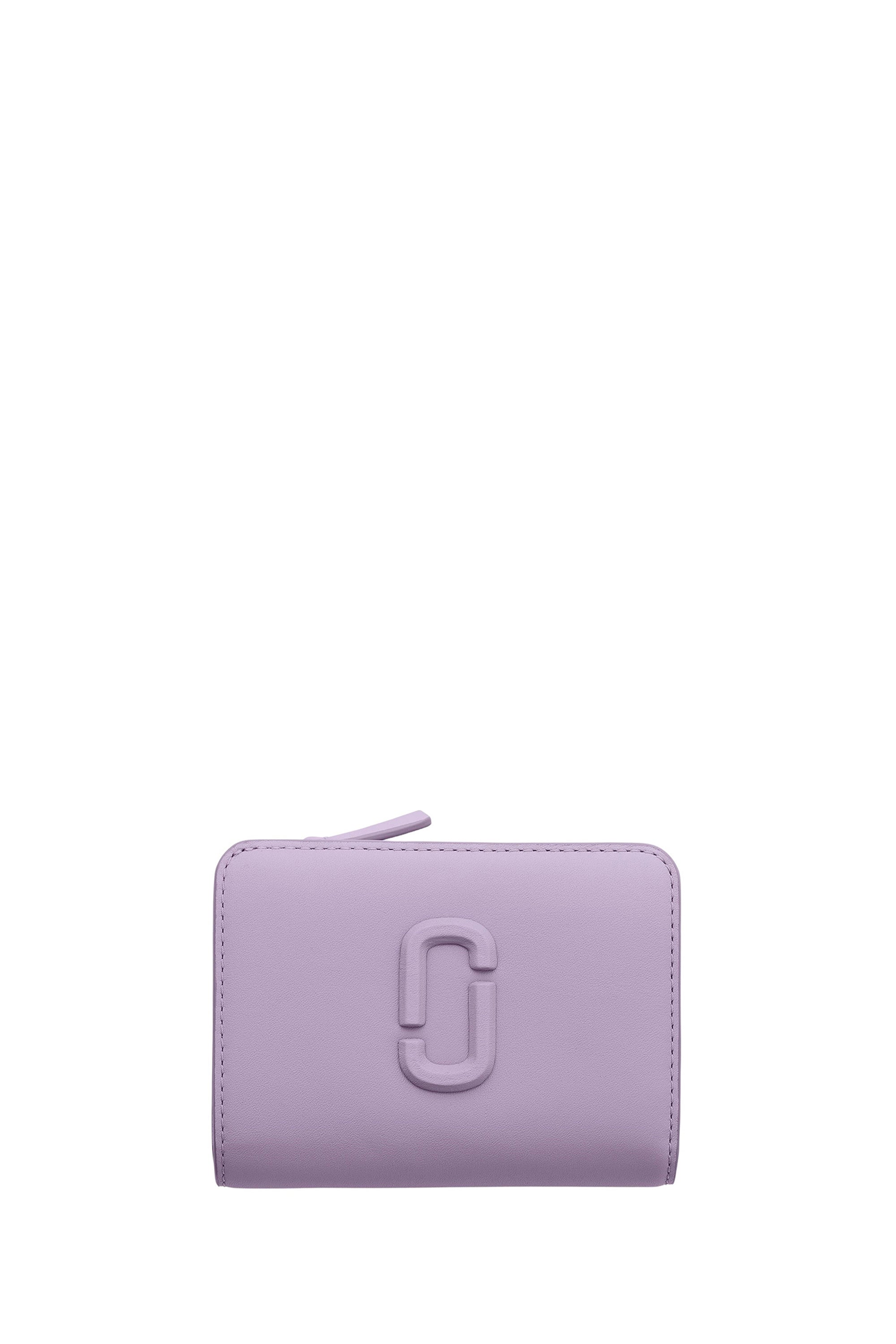 Compact leather wallet - Lilac