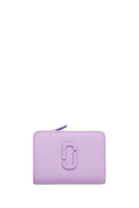 Portefeuille The Mini Compact en cuir - Wisteria