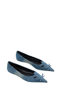 Ballerines pointues Kat en denim - Blue