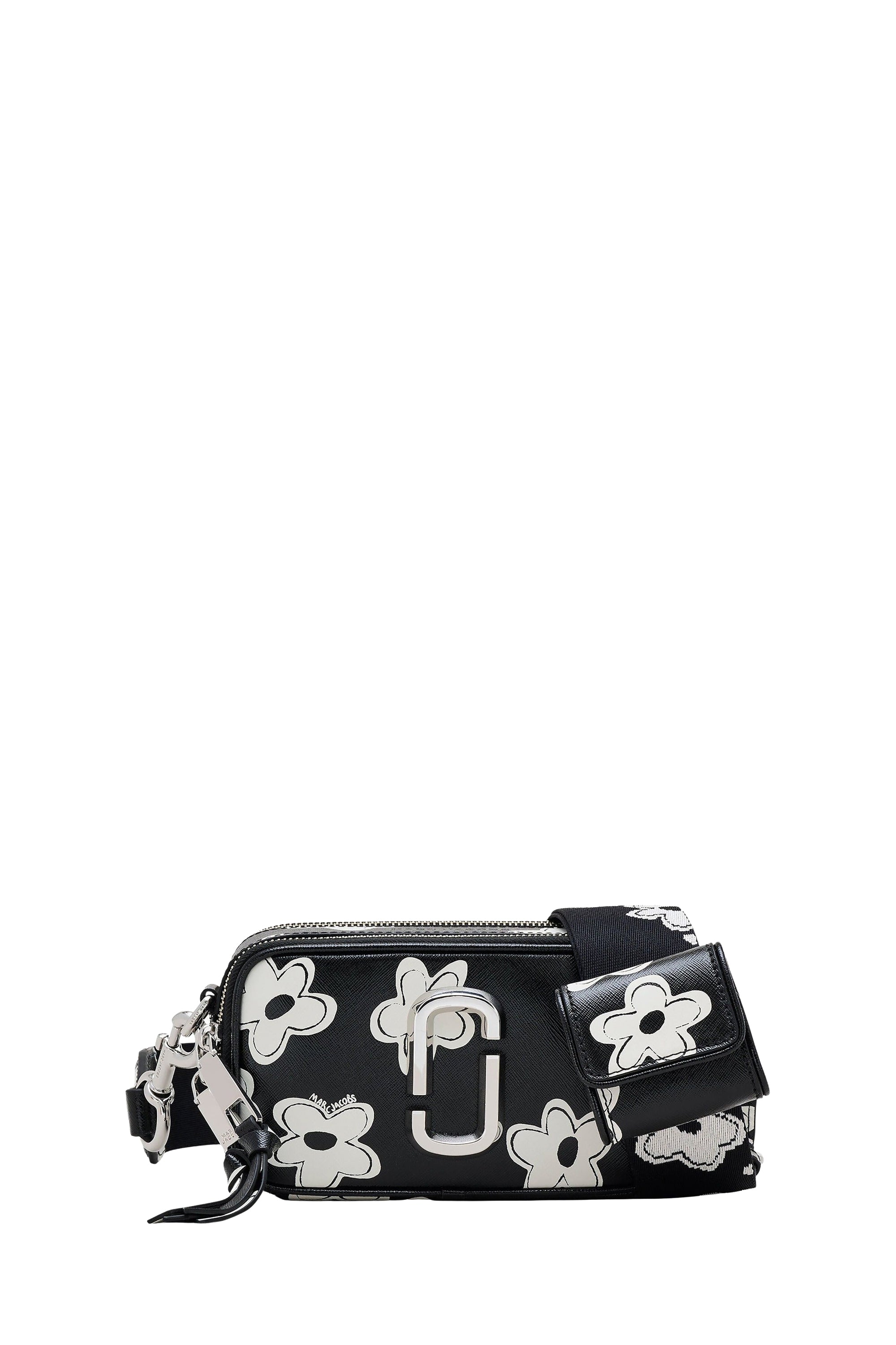 Snapshot leather shoulder bag - Black & White