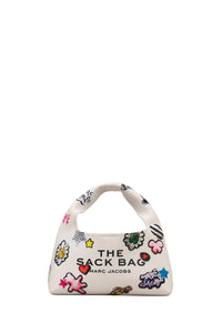 Sac The Mini Sack en cuir - White Multicolor