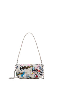 Sac Clover avec logo en cuir - White