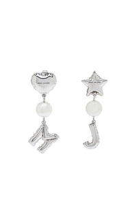 Boucles d'oreilles Mj Balloon Pearl en laiton - Light Antique Silver