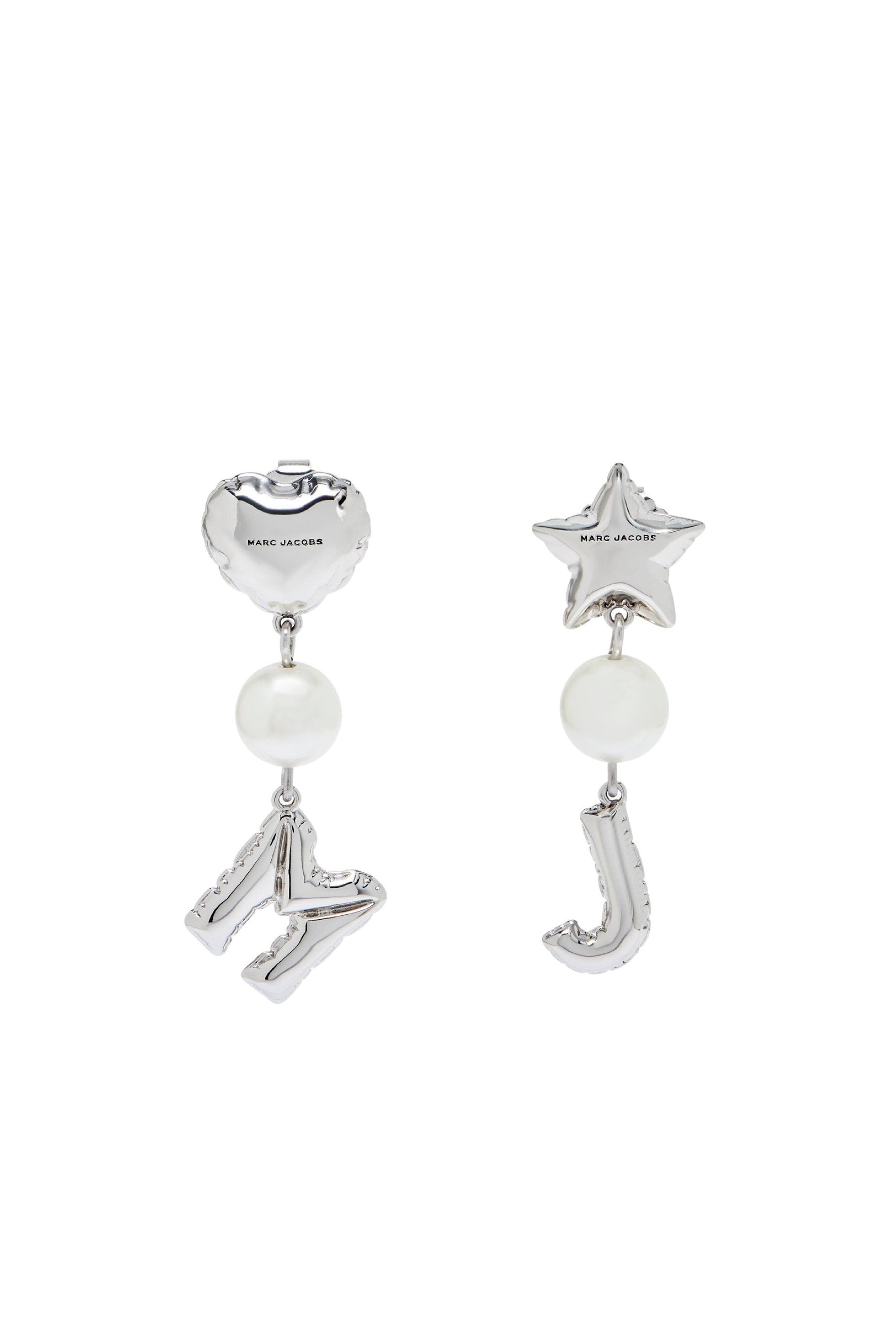 Boucles d'oreilles Mj Balloon Pearl en laiton - Light Antique Silver