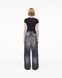 Pantalon oversize en denim - Bleached Black