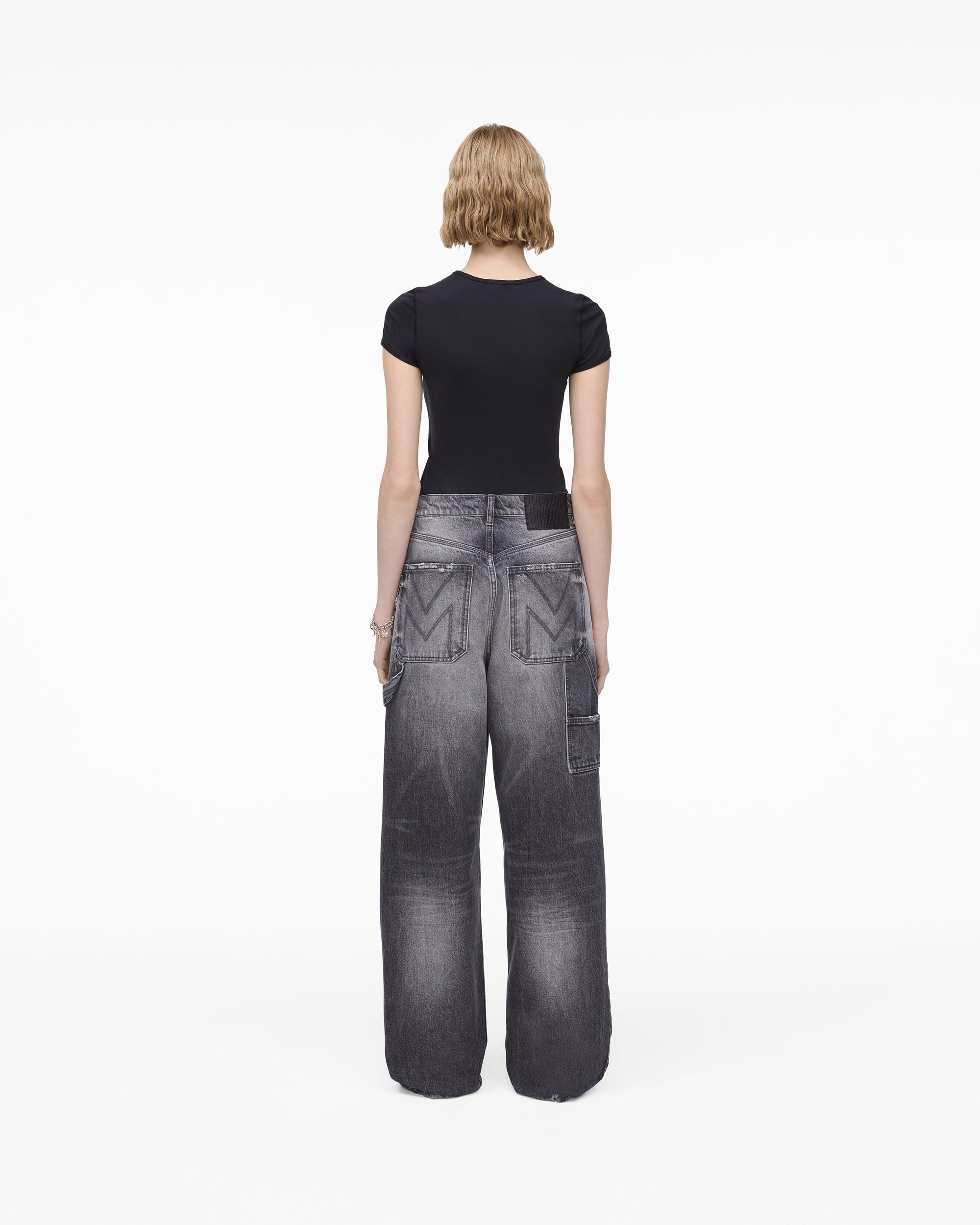 Pantalon oversize en denim - Bleached Black