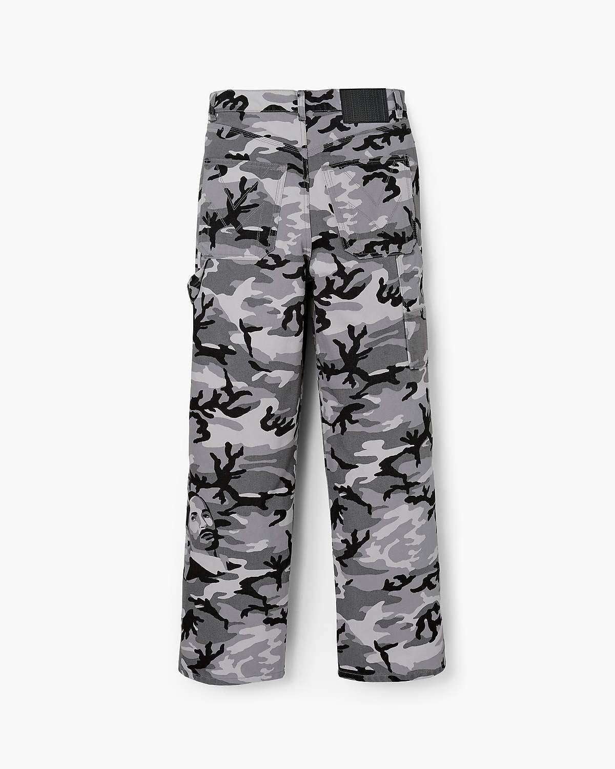 Pantalon Camo oversize en denim - Gris