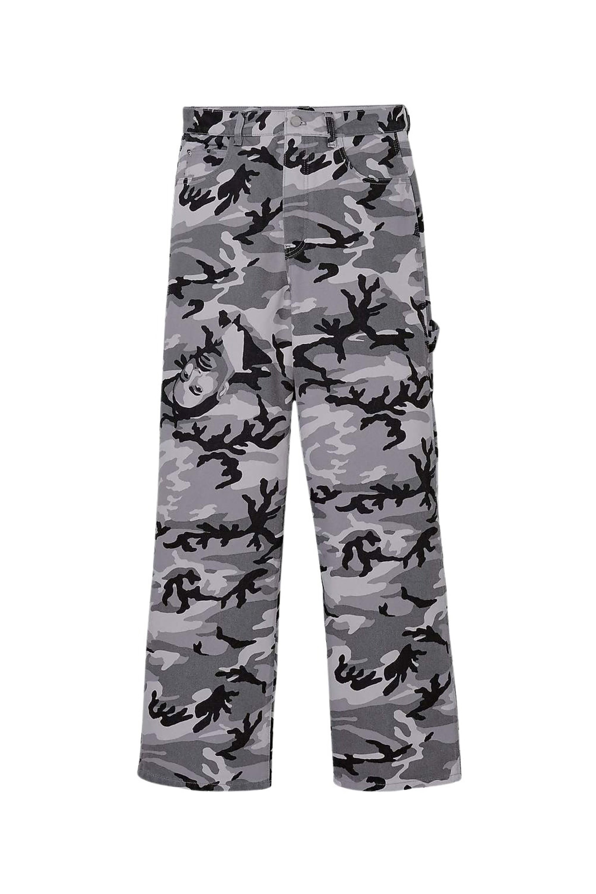 Pantalon Camo oversize en denim - Gris