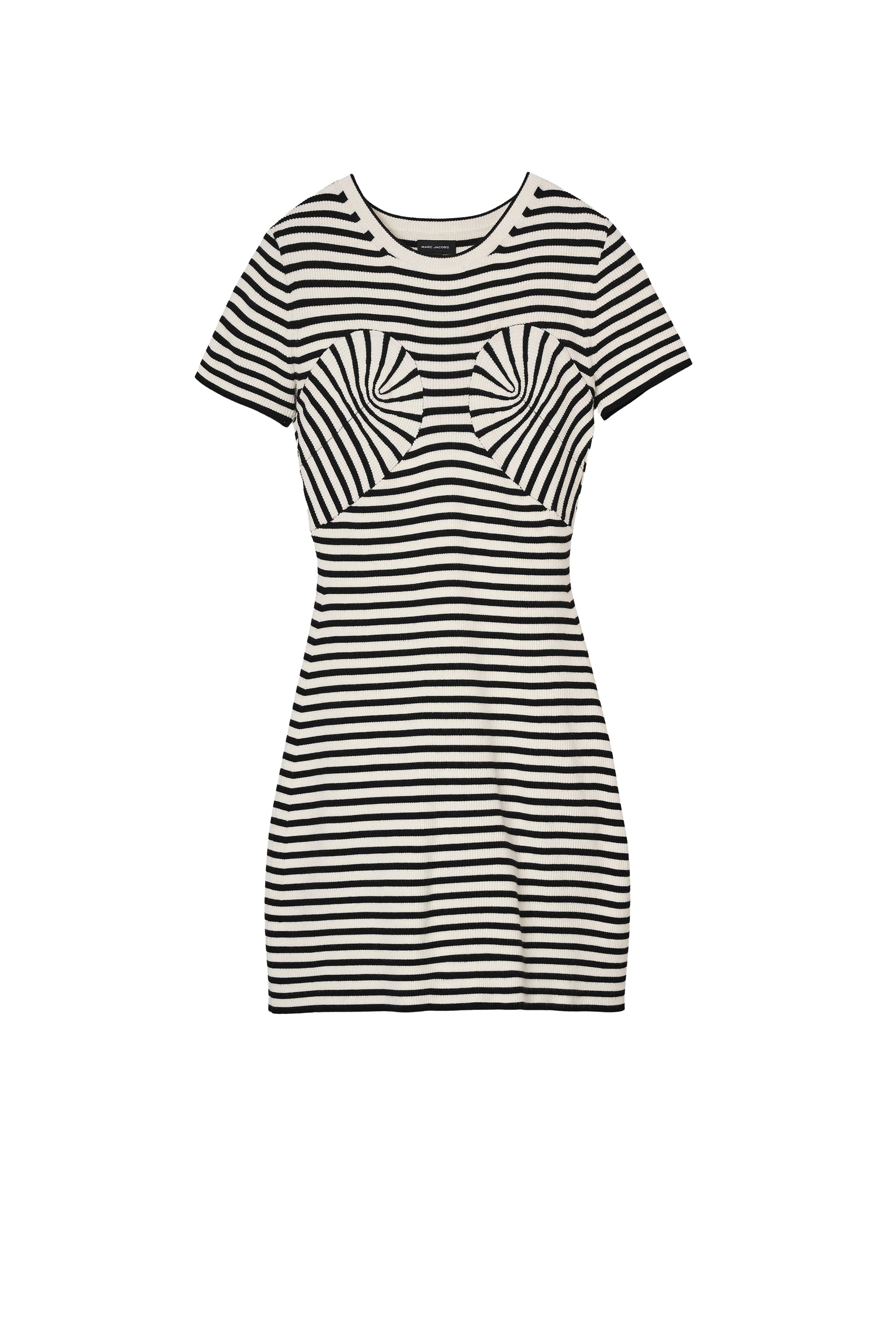 Robe courte à rayures - Black & White