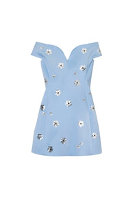 1 NEW / 3 TROCA /285€   Robe ornée de paillettes daisy - Sky Blue
