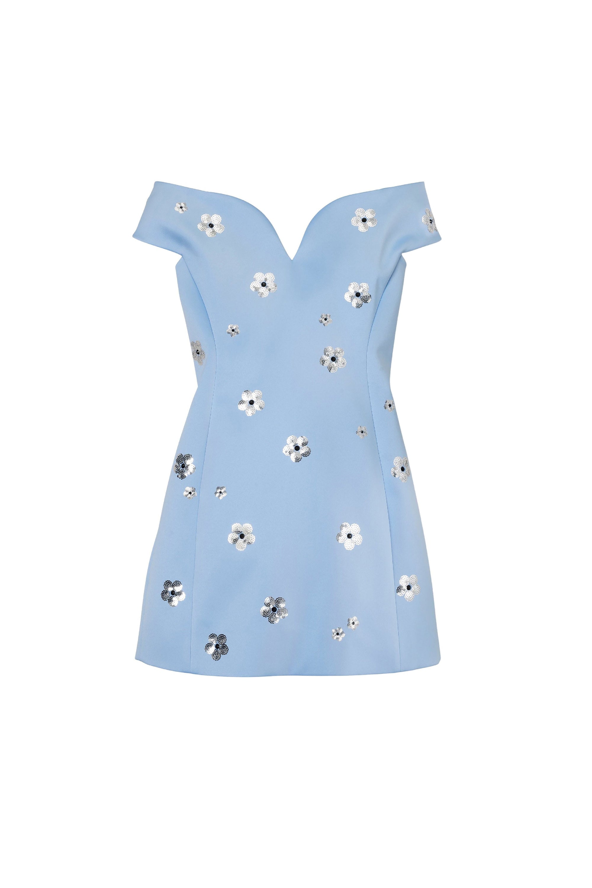 1 NEW / 3 TROCA /285€   Robe ornée de paillettes daisy - Sky Blue
