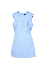 Robe courte en satin - Sky Blue