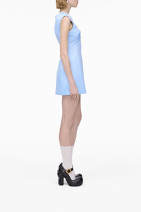 Robe courte en satin - Sky Blue
