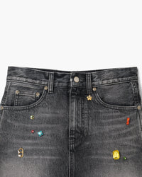 Jupe midi en denim - Bleached Black