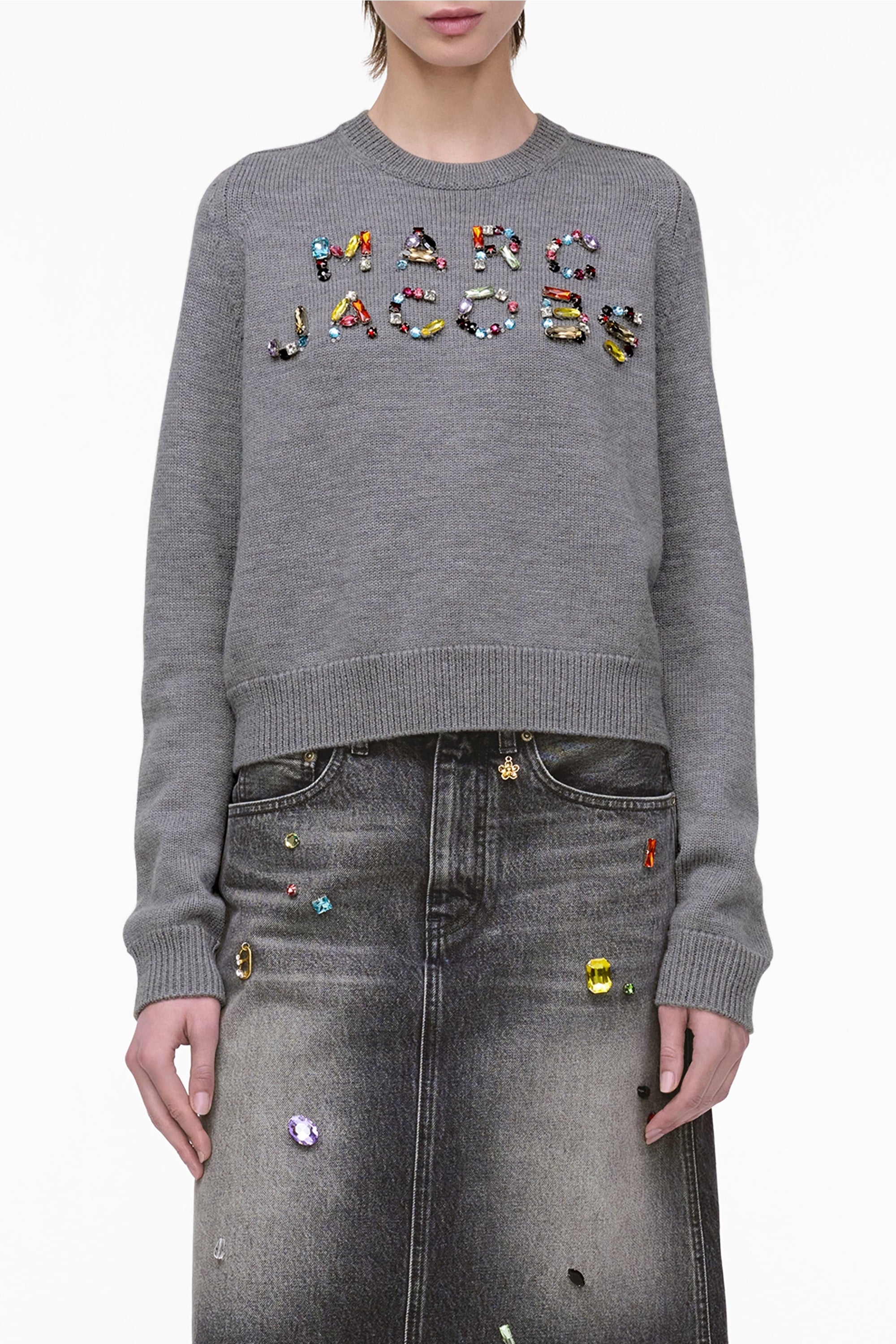 Pull Gem à logo brodé en laine - Silver Reflective