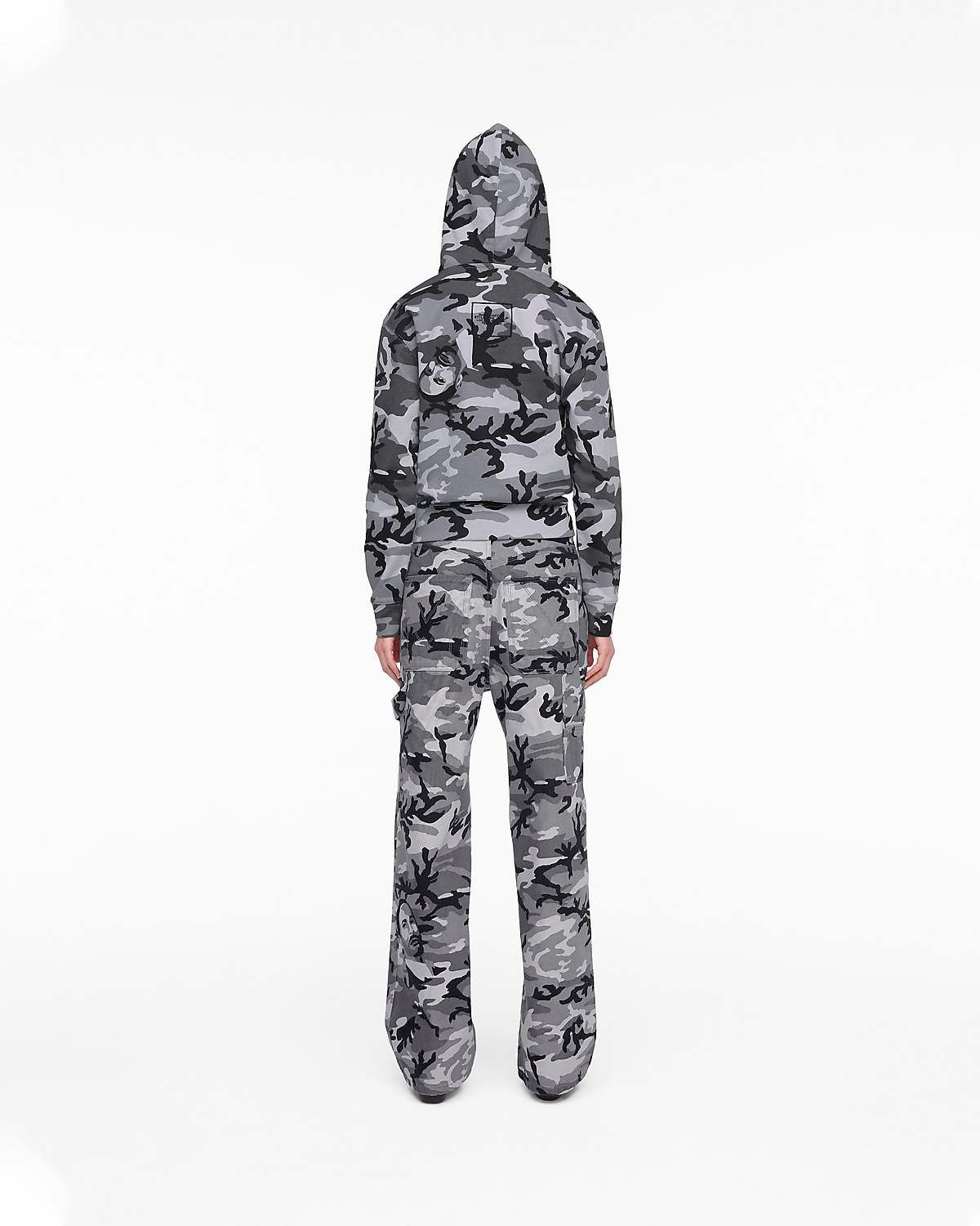 Sweat à capuche Camo - Gris