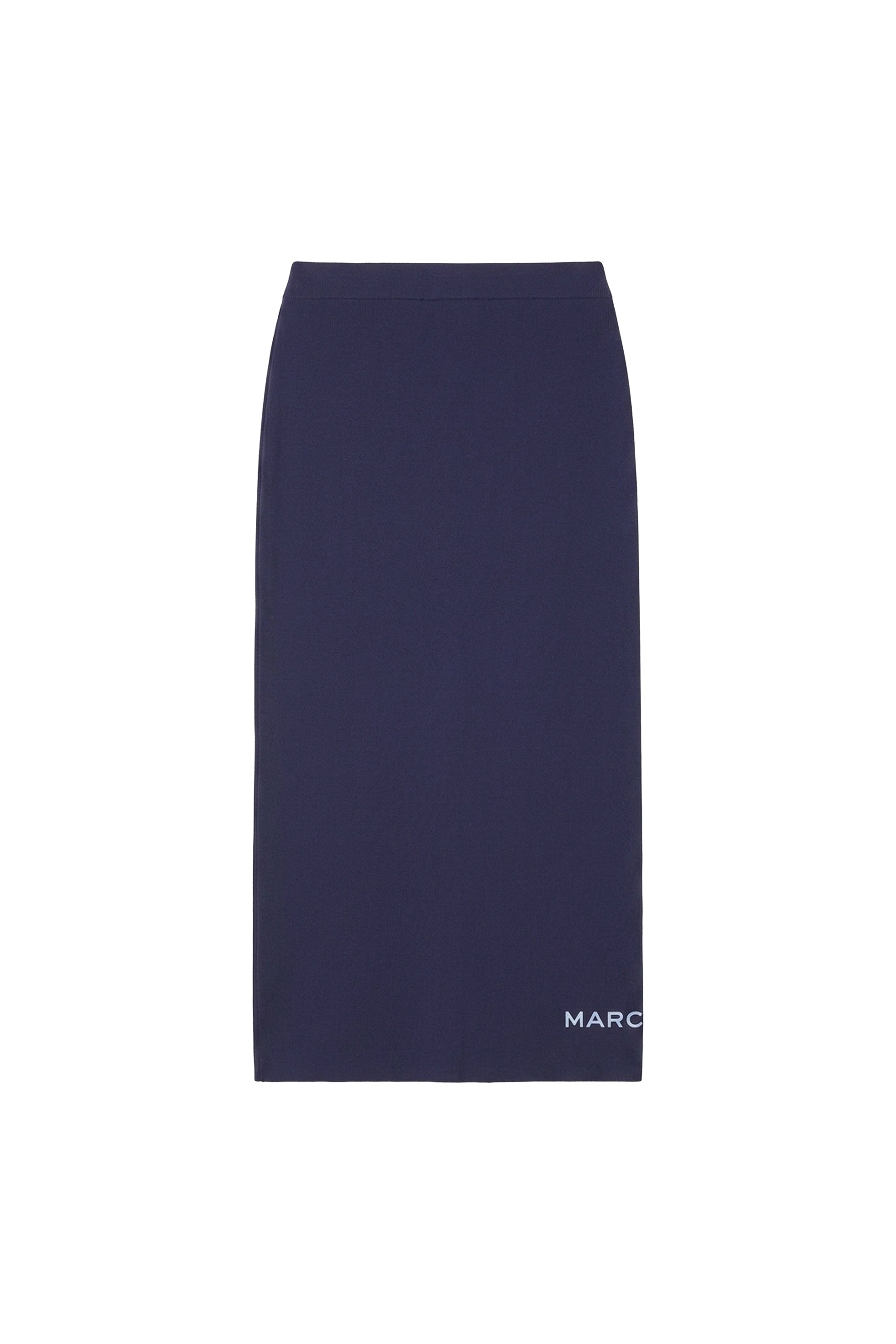 Jupe midi tube en maille - Blue Navy