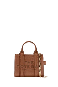 Mini sac The Nano Tote à bandouilière en cuir - Argan Oil