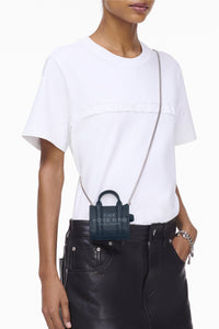 Mini sac The Nano Tote à bandouilière en cuir - Blue Sea