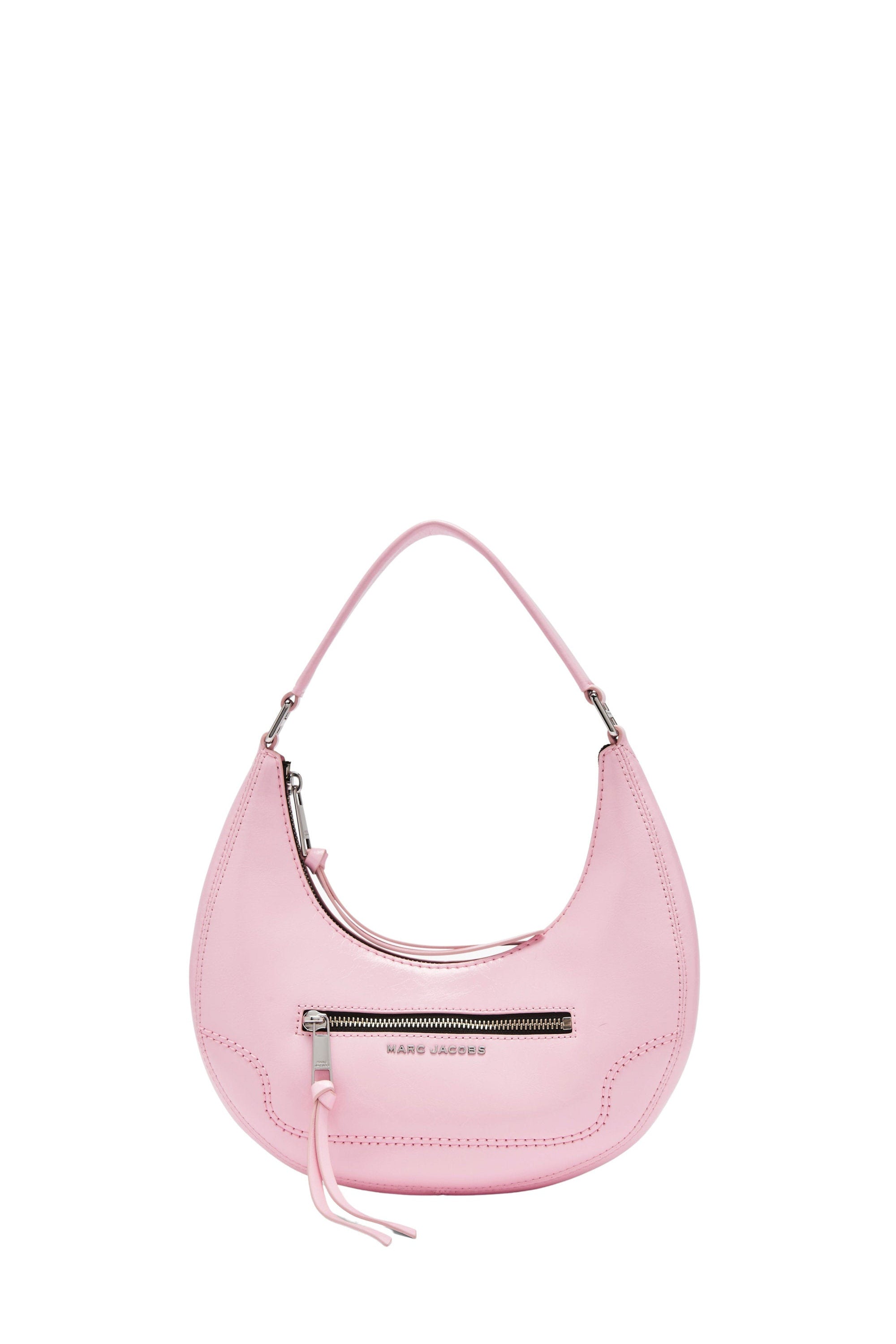 PAS INFO   Sac Crescent en cuir - Bubblegum